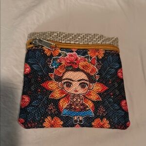 Colorful Floral Zipper Pouch